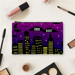 City Architecture Night Skyscraper Cosmetic Bag (medium) by Wegoenart