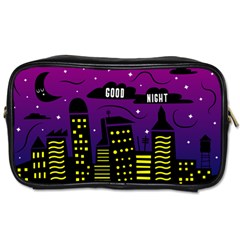 City Architecture Night Skyscraper Toiletries Bag (one Side) by Wegoenart