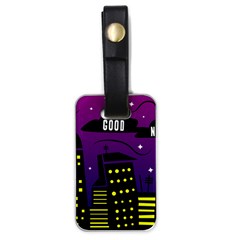 City Architecture Night Skyscraper Luggage Tags (one Side)  by Wegoenart