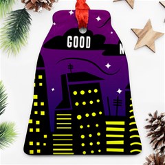 City Architecture Night Skyscraper Ornament (bell) by Wegoenart