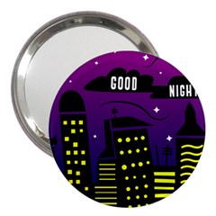 City Architecture Night Skyscraper 3  Handbag Mirrors by Wegoenart