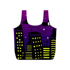 City Architecture Night Skyscraper Full Print Recycle Bag (s) by Wegoenart