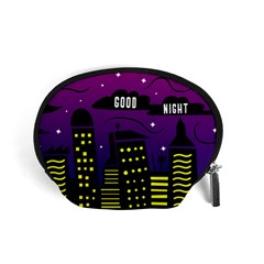 City Architecture Night Skyscraper Accessory Pouch (small) by Wegoenart