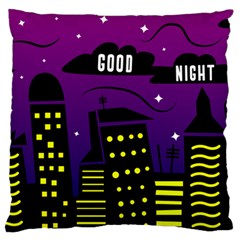 City Architecture Night Skyscraper Standard Flano Cushion Case (two Sides) by Wegoenart