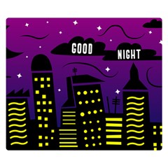 City Architecture Night Skyscraper Double Sided Flano Blanket (small)  by Wegoenart