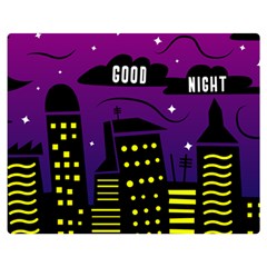 City Architecture Night Skyscraper Double Sided Flano Blanket (medium)  by Wegoenart