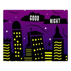 City Architecture Night Skyscraper Double Sided Flano Blanket (large)  by Wegoenart