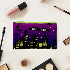 City Architecture Night Skyscraper Cosmetic Bag (xs) by Wegoenart