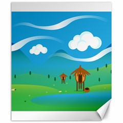 Landscape Nature Mountain Field Canvas 20  X 24 