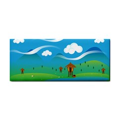 Landscape Nature Mountain Field Hand Towel