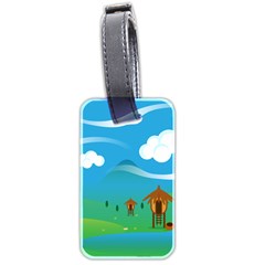 Landscape Nature Mountain Field Luggage Tags (two Sides) by Wegoenart