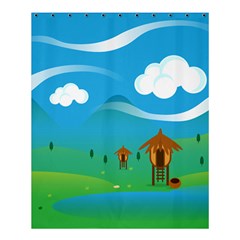 Landscape Nature Mountain Field Shower Curtain 60  X 72  (medium)  by Wegoenart