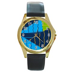 Background Wallpaper Colors Color Round Gold Metal Watch by Wegoenart