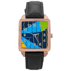 Background Wallpaper Colors Color Rose Gold Leather Watch  by Wegoenart