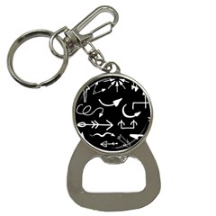 Arrows Vector Lines Strokes White Bottle Opener Key Chains by Wegoenart