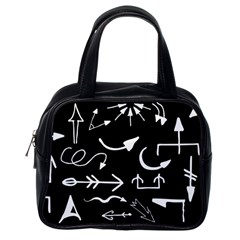 Arrows Vector Lines Strokes White Classic Handbag (one Side) by Wegoenart