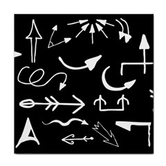 Arrows Vector Lines Strokes White Face Towel