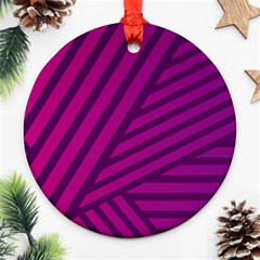 Pattern Lines Stripes Texture Ornament (round) by Wegoenart