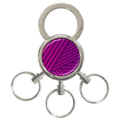 Pattern Lines Stripes Texture 3-ring Key Chains by Wegoenart