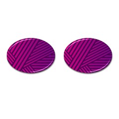 Pattern Lines Stripes Texture Cufflinks (oval) by Wegoenart