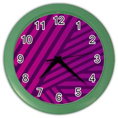 Pattern Lines Stripes Texture Color Wall Clock by Wegoenart