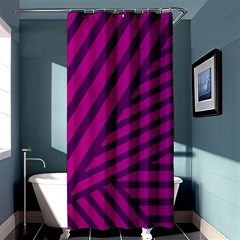 Pattern Lines Stripes Texture Shower Curtain 36  X 72  (stall)  by Wegoenart