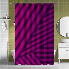 Pattern Lines Stripes Texture Shower Curtain 48  X 72  (small)  by Wegoenart