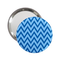 Blue Chevron Background Abstract Pattern 2 25  Handbag Mirrors by Wegoenart