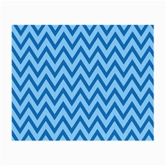 Blue Chevron Background Abstract Pattern Small Glasses Cloth (2-side) by Wegoenart