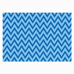 Blue Chevron Background Abstract Pattern Large Glasses Cloth