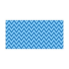 Blue Chevron Background Abstract Pattern Yoga Headband by Wegoenart