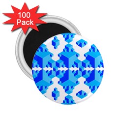 Blue Background Cubes Abstract Wallpapers 2 25  Magnets (100 Pack)  by Wegoenart