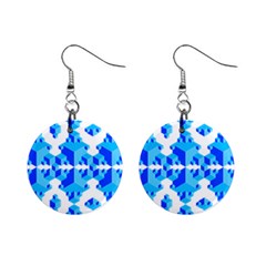 Blue Background Cubes Abstract Wallpapers Mini Button Earrings by Wegoenart