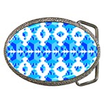 Blue Background Cubes Abstract Wallpapers Belt Buckles Front