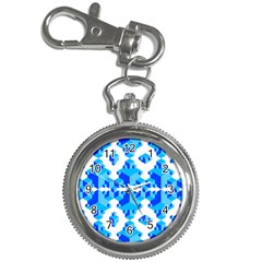 Blue Background Cubes Abstract Wallpapers Key Chain Watches by Wegoenart