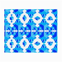 Blue Background Cubes Abstract Wallpapers Small Glasses Cloth by Wegoenart