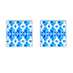 Blue Background Cubes Abstract Wallpapers Cufflinks (square) by Wegoenart