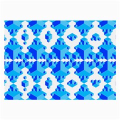 Blue Background Cubes Abstract Wallpapers Large Glasses Cloth by Wegoenart