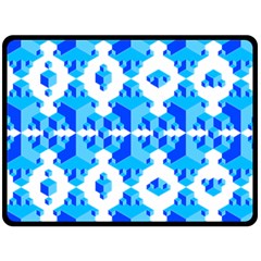 Blue Background Cubes Abstract Wallpapers Fleece Blanket (large)  by Wegoenart