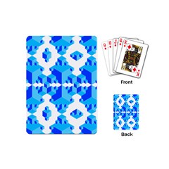 Blue Background Cubes Abstract Wallpapers Playing Cards (mini) by Wegoenart