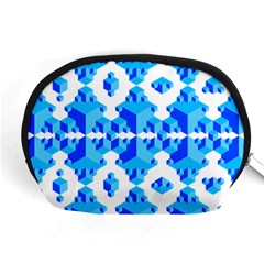 Blue Background Cubes Abstract Wallpapers Accessory Pouch (medium) by Wegoenart