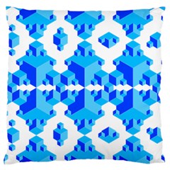 Blue Background Cubes Abstract Wallpapers Standard Flano Cushion Case (one Side) by Wegoenart