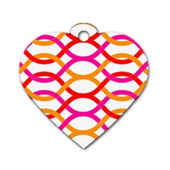 Art Background Abstract Dog Tag Heart (one Side) by Wegoenart