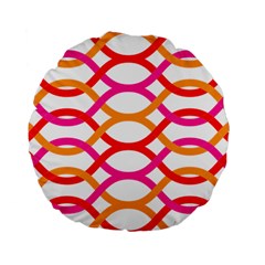 Art Background Abstract Standard 15  Premium Flano Round Cushions by Wegoenart