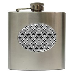 Background Triangle Circle Hip Flask (6 Oz) by Wegoenart