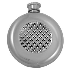 Background Triangle Circle Round Hip Flask (5 Oz) by Wegoenart