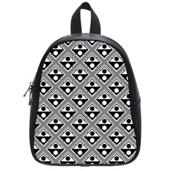 Background Triangle Circle School Bag (small) by Wegoenart