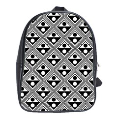 Background Triangle Circle School Bag (xl) by Wegoenart