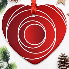 Background Circles Red Ornament (heart) by Wegoenart