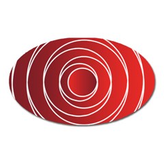 Background Circles Red Oval Magnet by Wegoenart